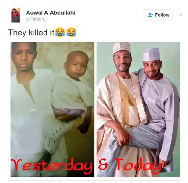 Two Nigerian Brothers Recreate Their Childhood Photo. See What They Did